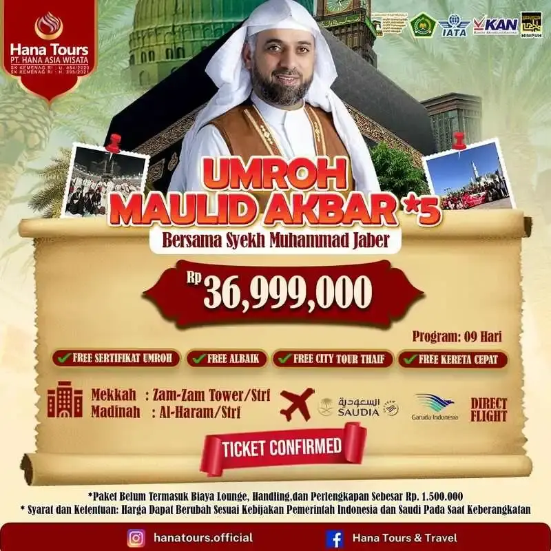 umroh maulid akbar bintang 5 bersama syekh jaber