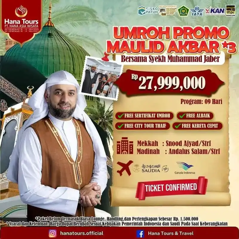 umroh promo maulid akbar bintang 3 bersama syekh jaber