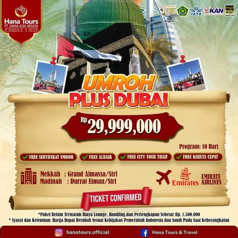 umroh dan wisata ke Dubai mulai Rp 29 jutaan – pilihan terjangkau dan lengkap